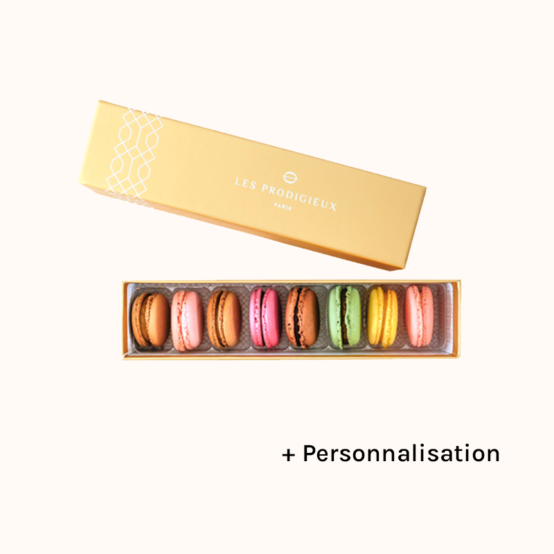 Coffret de 8 macarons personnalisés